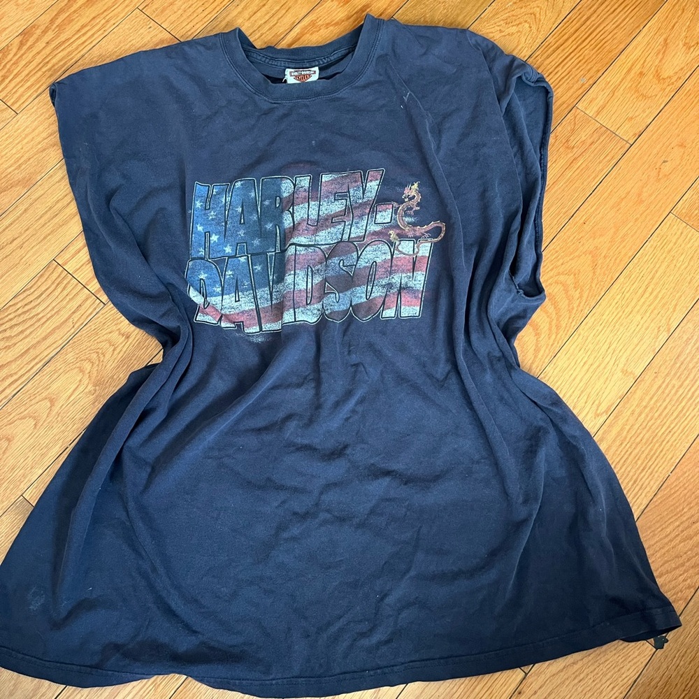 Vintage Harley-Davidson Navy Graphic T-Shirt